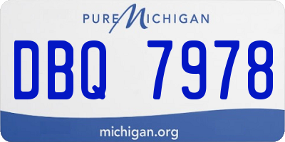 MI license plate DBQ7978