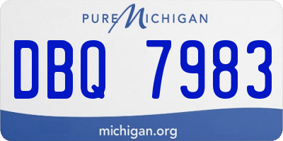 MI license plate DBQ7983