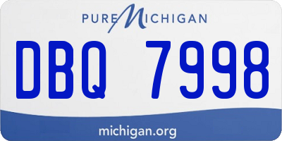 MI license plate DBQ7998