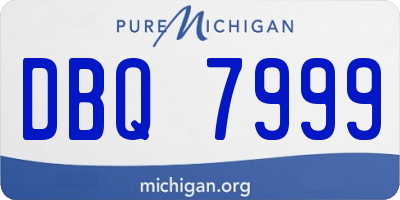 MI license plate DBQ7999