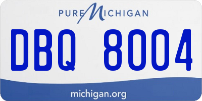 MI license plate DBQ8004