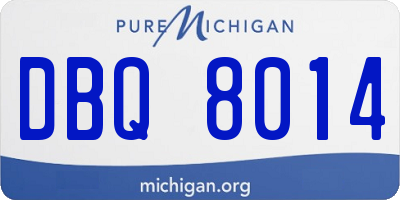 MI license plate DBQ8014