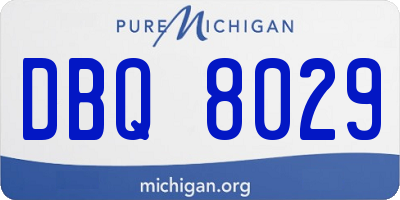 MI license plate DBQ8029
