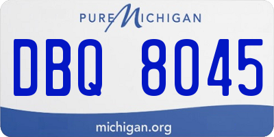 MI license plate DBQ8045