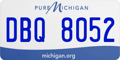 MI license plate DBQ8052