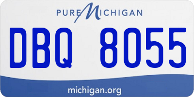 MI license plate DBQ8055
