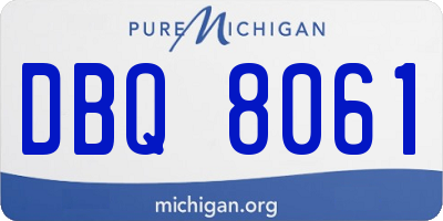MI license plate DBQ8061