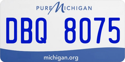MI license plate DBQ8075