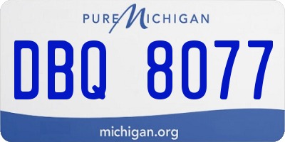 MI license plate DBQ8077
