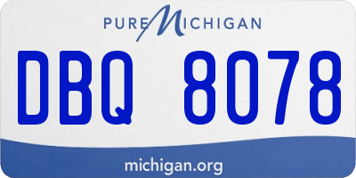 MI license plate DBQ8078