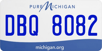 MI license plate DBQ8082