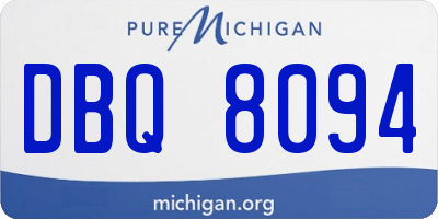 MI license plate DBQ8094