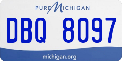 MI license plate DBQ8097