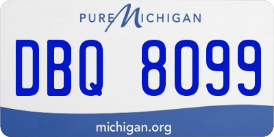MI license plate DBQ8099