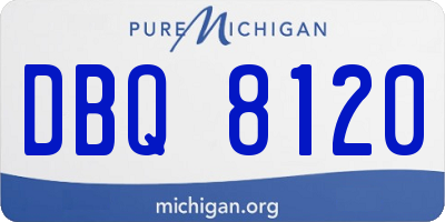 MI license plate DBQ8120