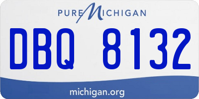 MI license plate DBQ8132