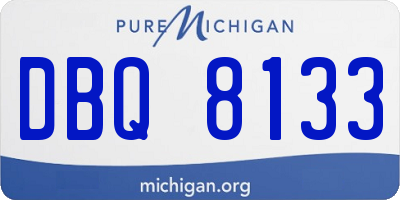 MI license plate DBQ8133