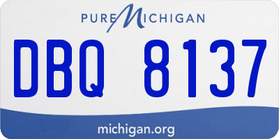 MI license plate DBQ8137