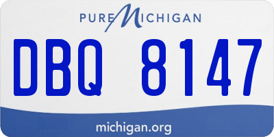 MI license plate DBQ8147