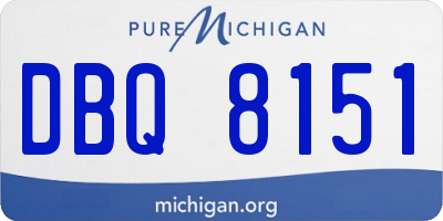 MI license plate DBQ8151