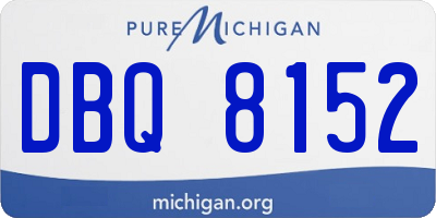 MI license plate DBQ8152