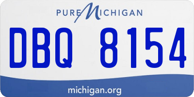 MI license plate DBQ8154