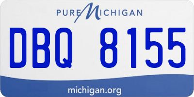 MI license plate DBQ8155