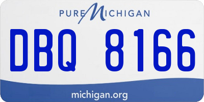 MI license plate DBQ8166
