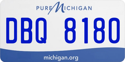 MI license plate DBQ8180