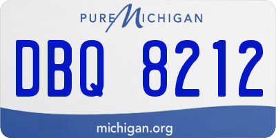 MI license plate DBQ8212
