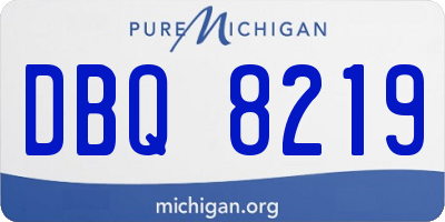 MI license plate DBQ8219
