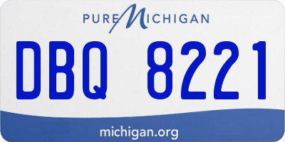 MI license plate DBQ8221