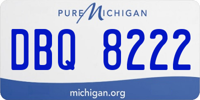 MI license plate DBQ8222