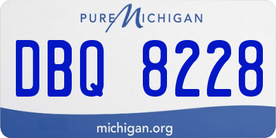 MI license plate DBQ8228