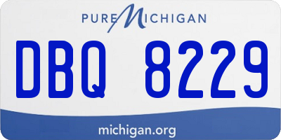 MI license plate DBQ8229