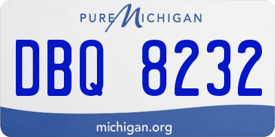 MI license plate DBQ8232