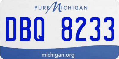 MI license plate DBQ8233