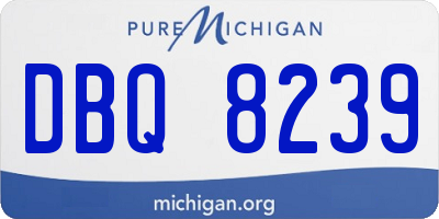MI license plate DBQ8239
