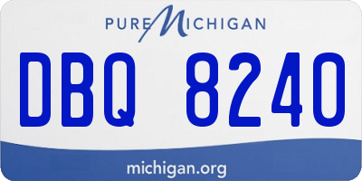 MI license plate DBQ8240