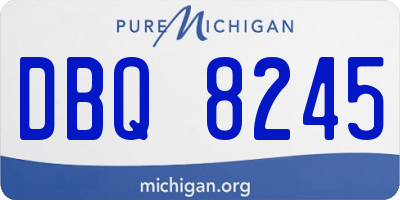 MI license plate DBQ8245