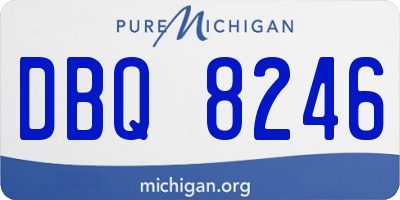 MI license plate DBQ8246