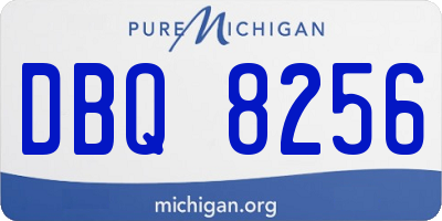 MI license plate DBQ8256