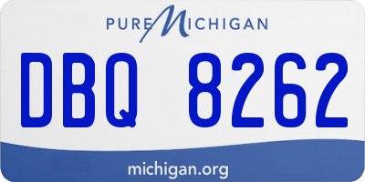 MI license plate DBQ8262