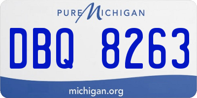 MI license plate DBQ8263