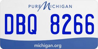 MI license plate DBQ8266