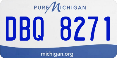 MI license plate DBQ8271
