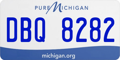 MI license plate DBQ8282