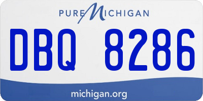 MI license plate DBQ8286