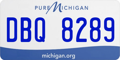 MI license plate DBQ8289