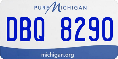 MI license plate DBQ8290